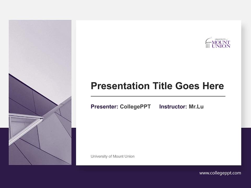 University of Mount Union General Purpose PPT Template4:3 ratio PPT effect preview image6