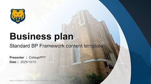 University of Northern Colorado Competition/Entrepreneurship Contest PPT Template