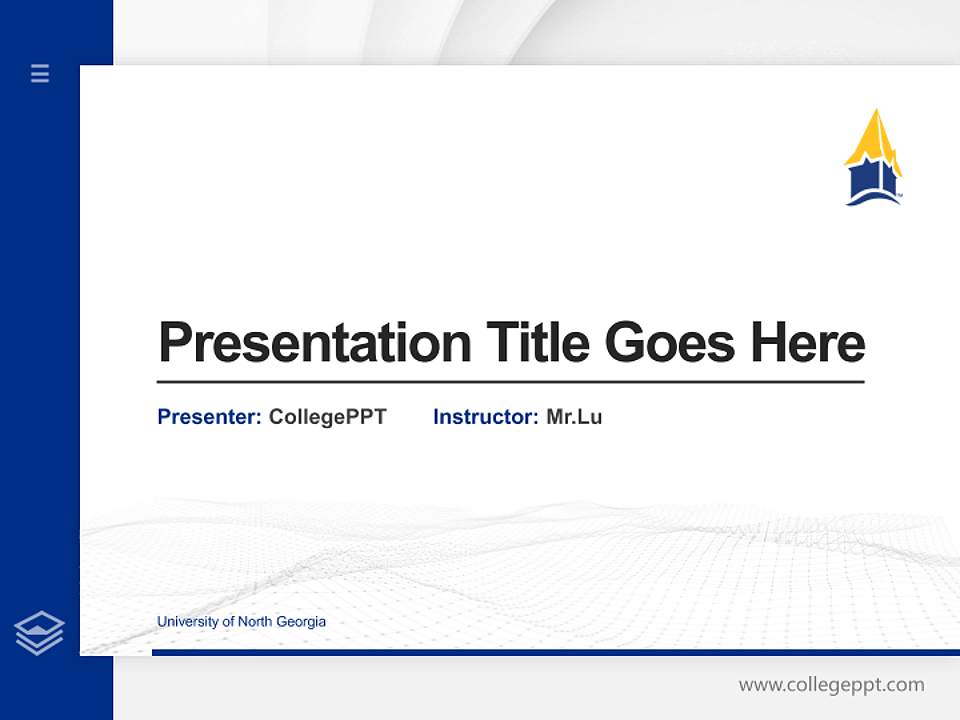 University of North Georgia Thesis Proposal/Graduation Defense PPT Template4:3 ratio PPT effect preview image5