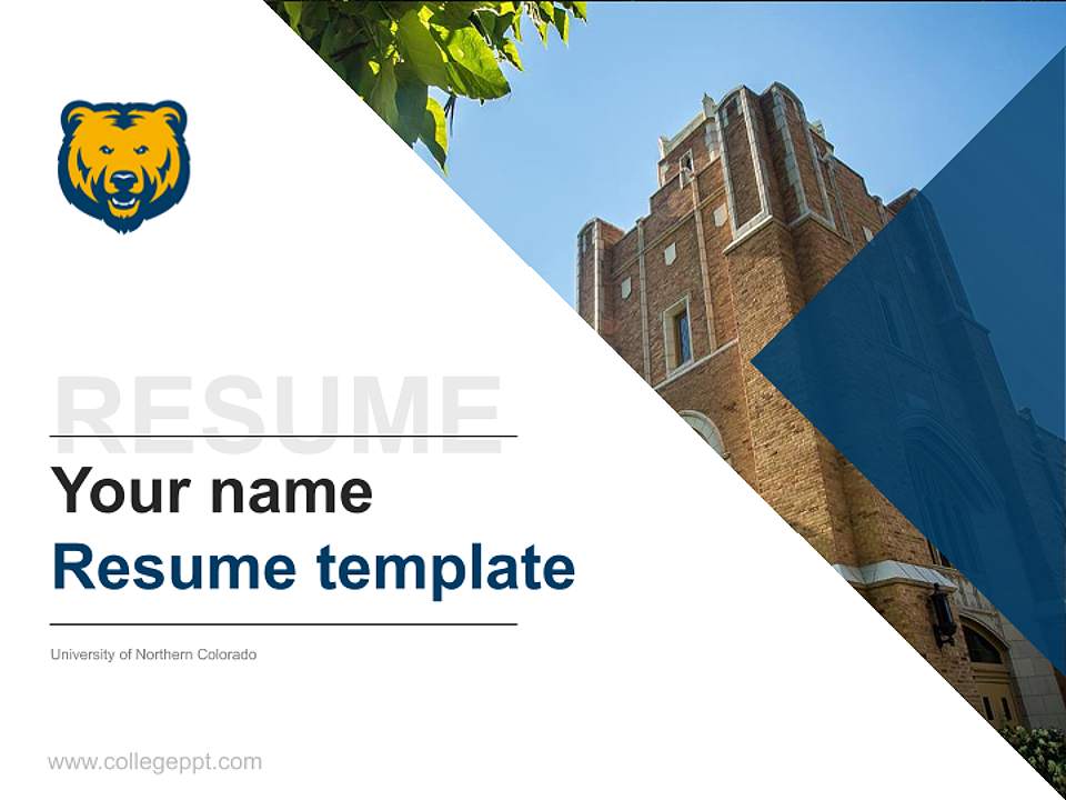 University of Northern Colorado Resume PPT Template4:3 ratio PPT effect preview image5