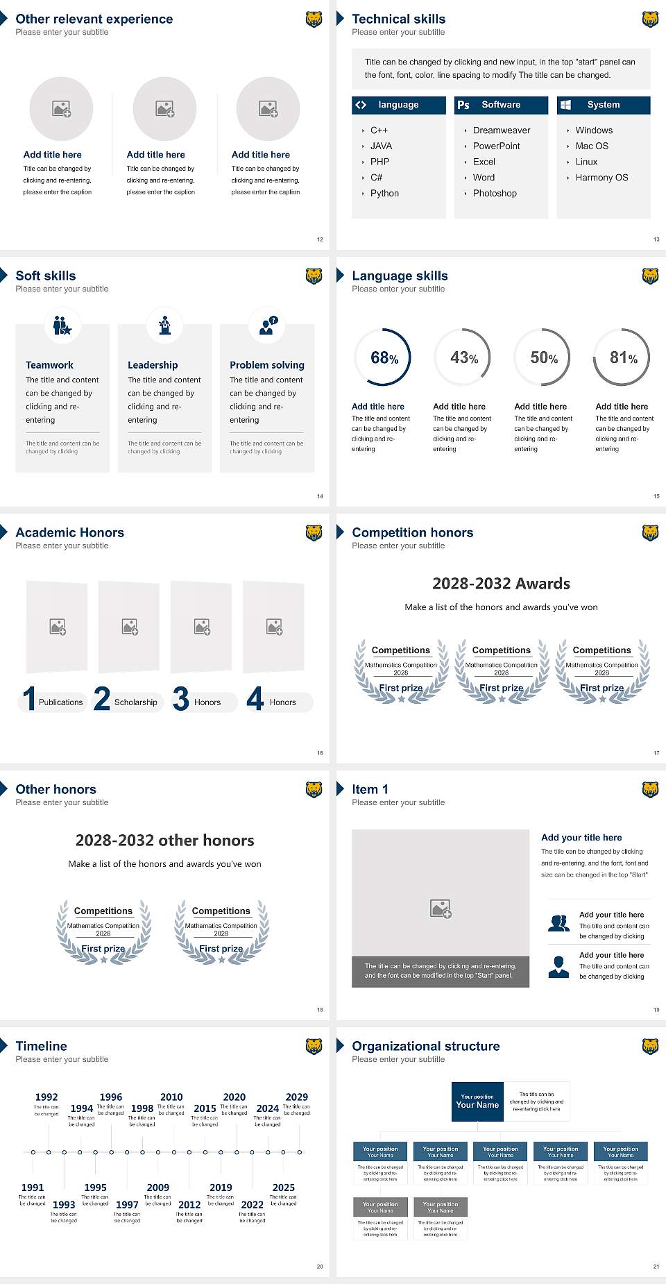 University of Northern Colorado Resume PPT Template4:3 ratio PPT effect preview image3