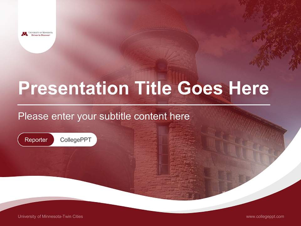 University of Minnesota-Twin Cities Lecture Sharing and Networking Event PPT Template4:3 ratio PPT effect preview image4