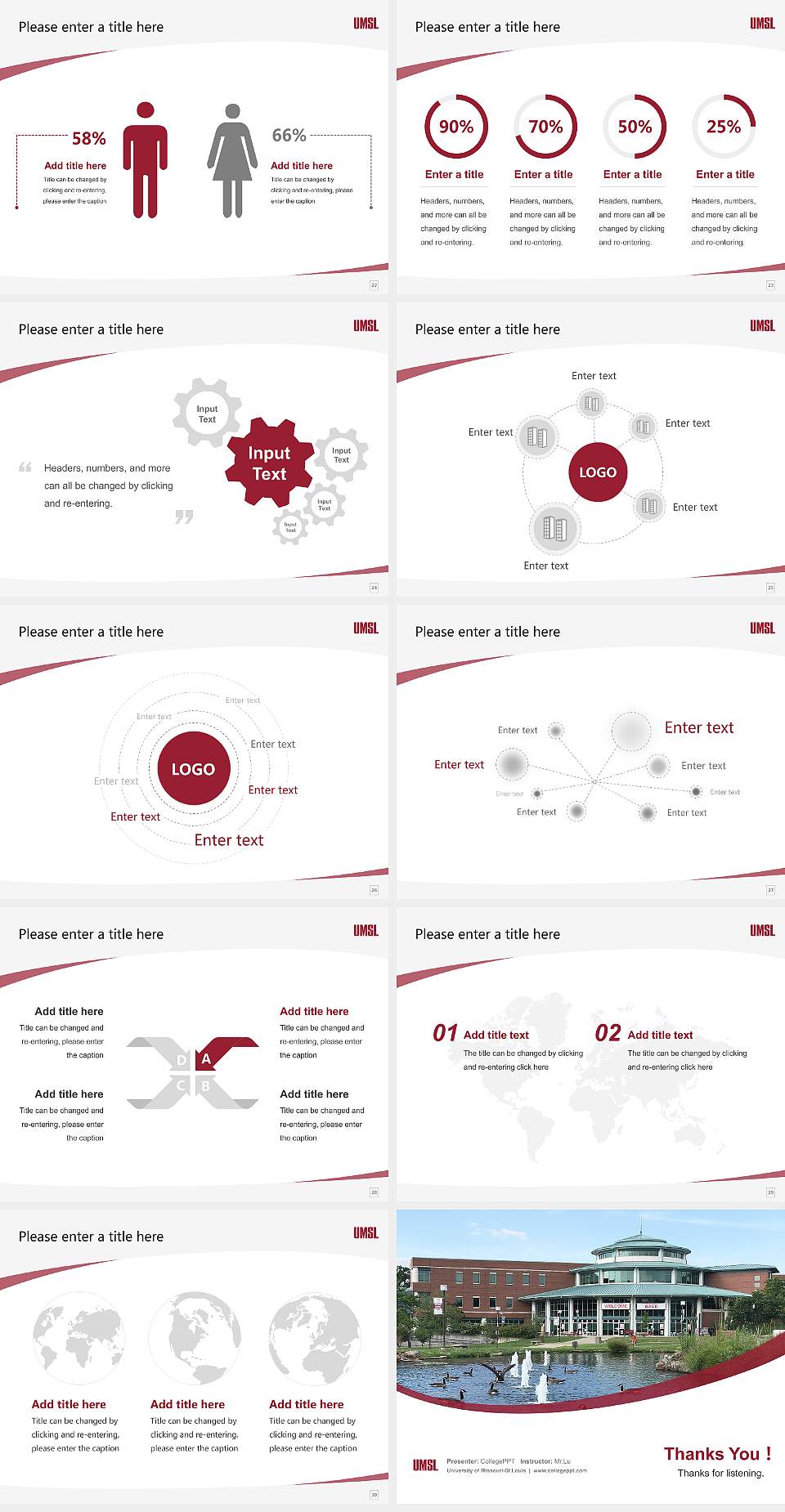 University of Missouri-St Louis Course/Courseware Creation PPT Template4:3 ratio PPT effect preview image4