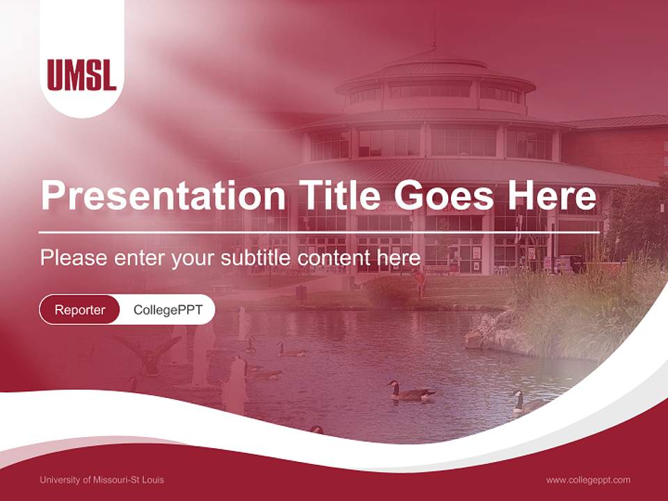 University of Missouri-St Louis Lecture Sharing and Networking Event PPT Template4:3 ratio PPT effect preview image4