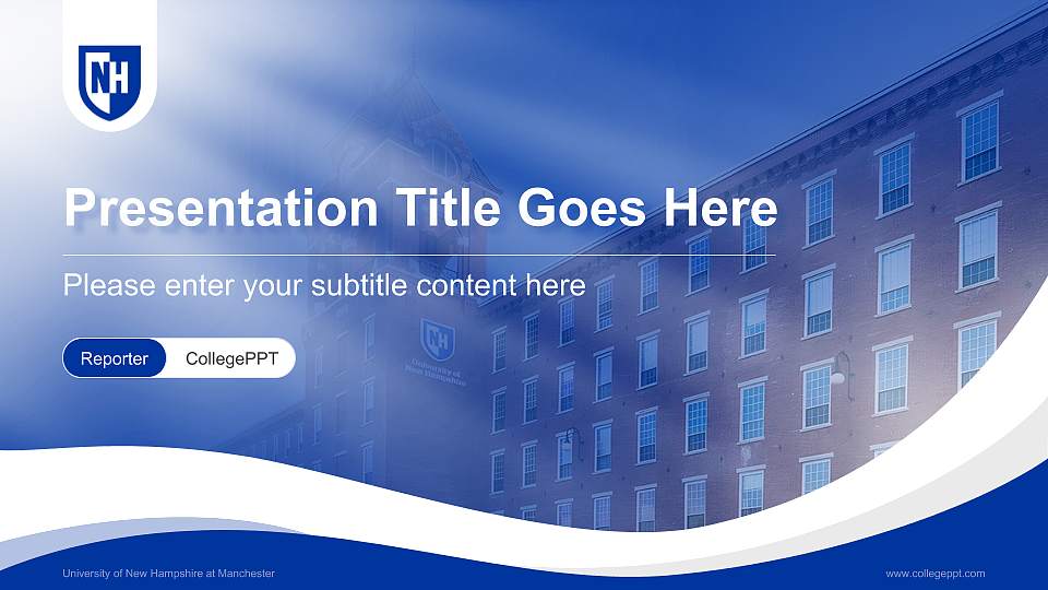 University of New Hampshire at Manchester Lecture Sharing and Networking Event PPT Template16:9 ratio PPT effect preview image