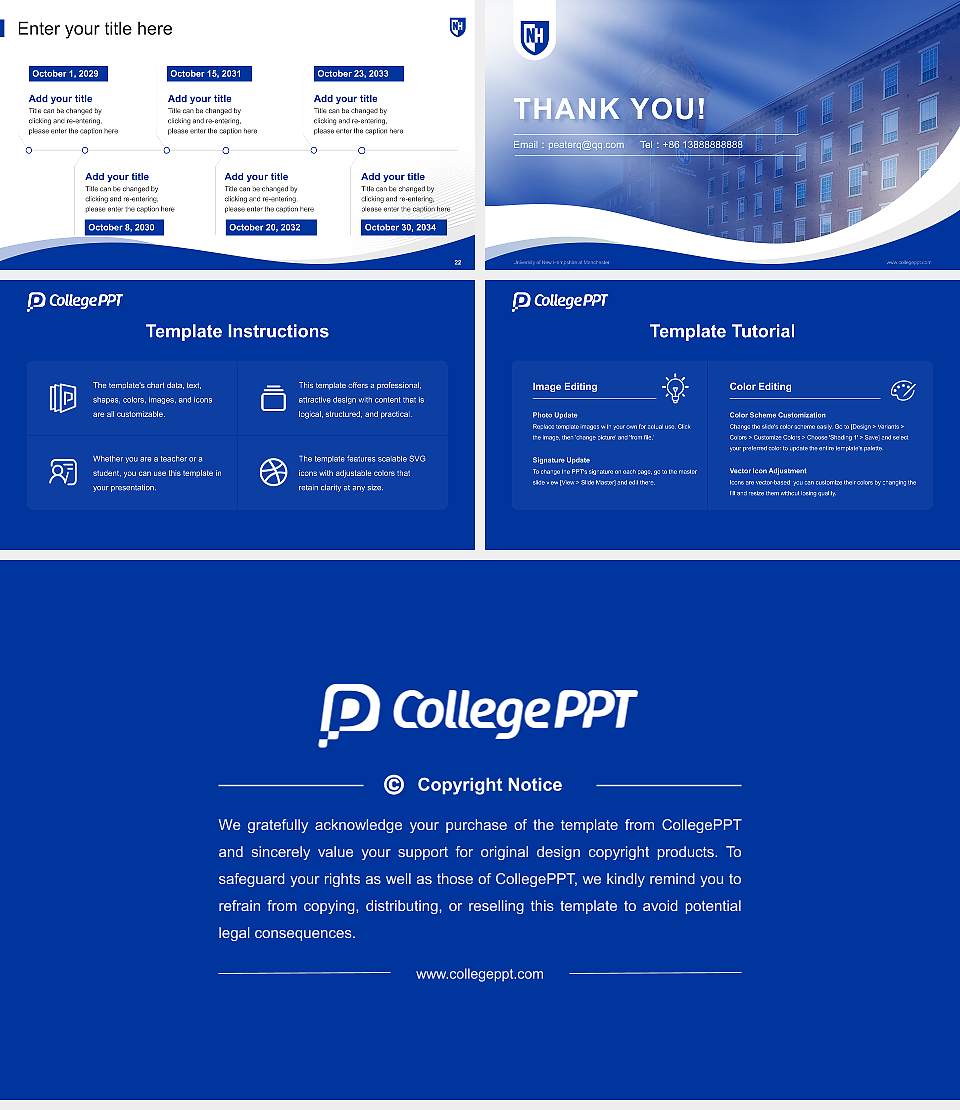 University of New Hampshire at Manchester Lecture Sharing and Networking Event PPT Template16:9 ratio PPT effect preview image4