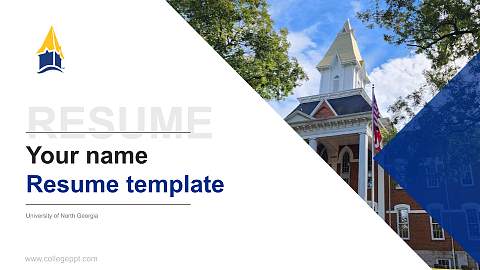 University of North Georgia Resume PPT Template