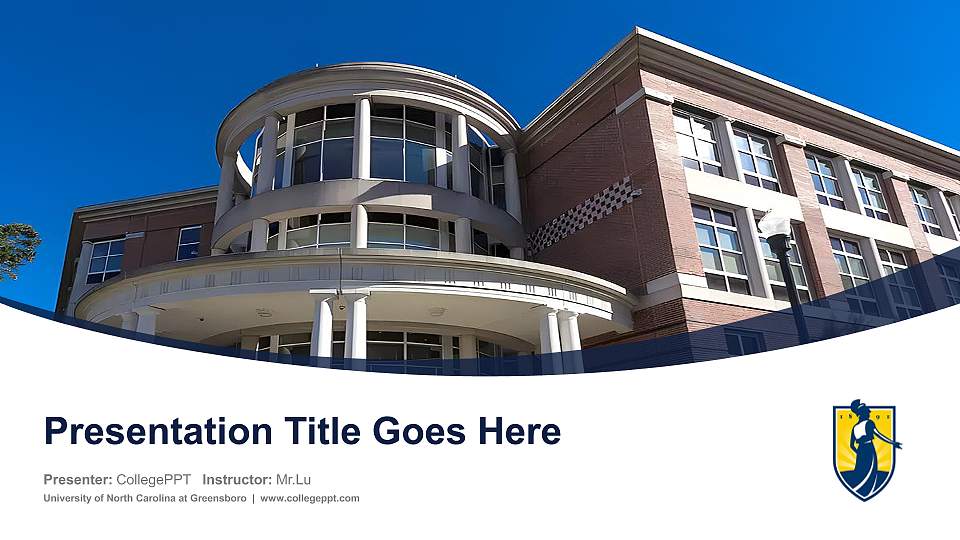 University of North Carolina at Greensboro Course/Courseware Creation PPT Template16:9 ratio PPT effect preview image