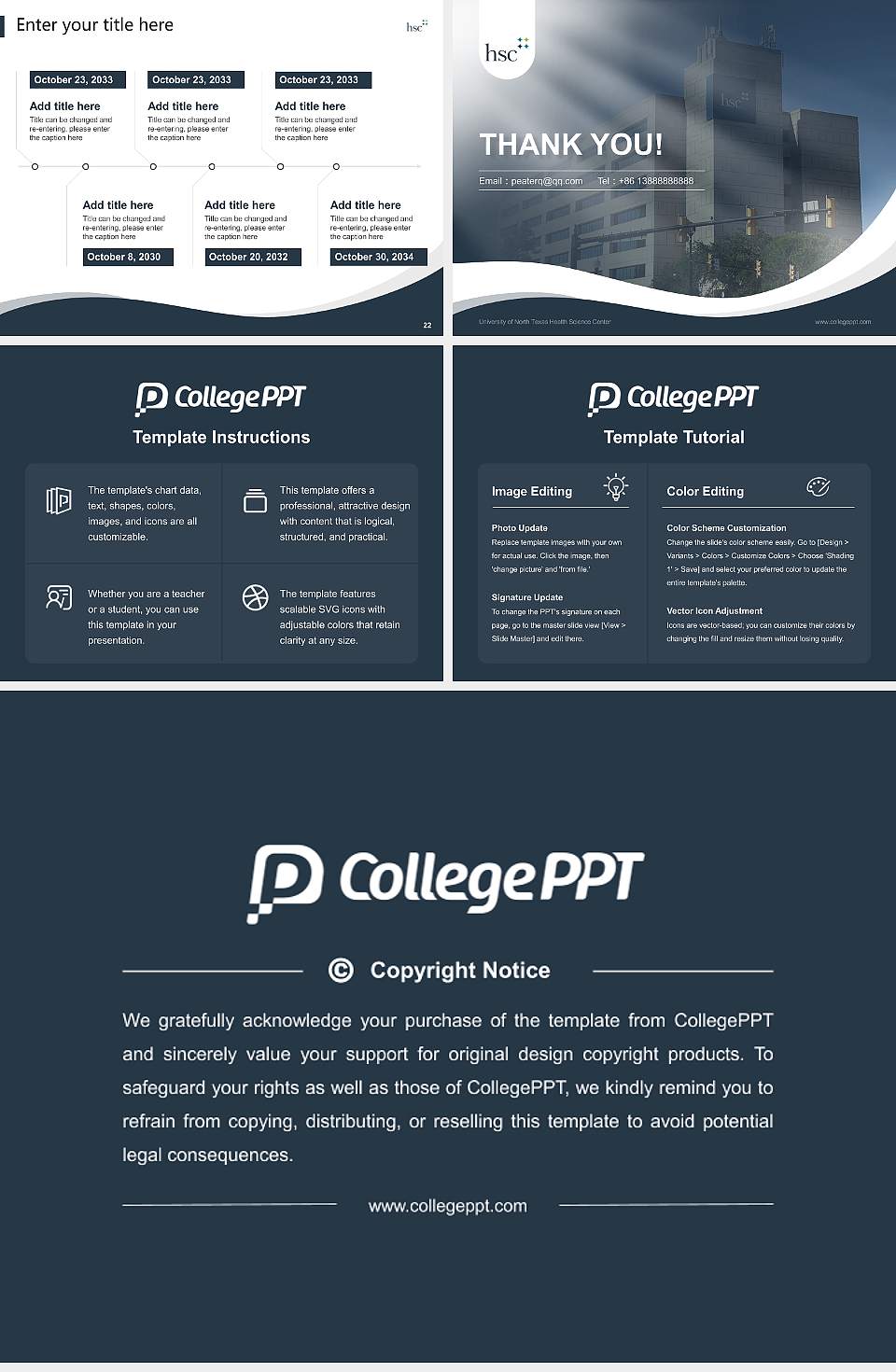 University of North Texas Health Science Center Lecture Sharing and Networking Event PPT Template4:3 ratio PPT effect preview image4