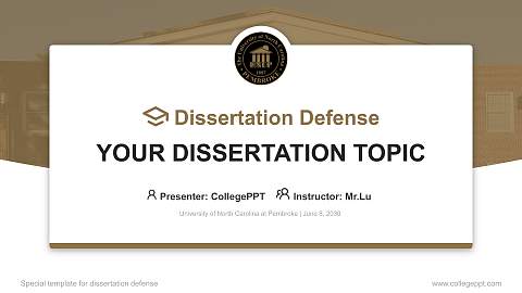 University of North Carolina at Pembroke Graduation Thesis Defense PPT Template