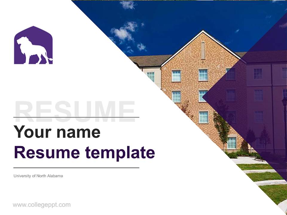 University of North Alabama Resume PPT Template4:3 ratio PPT effect preview image5