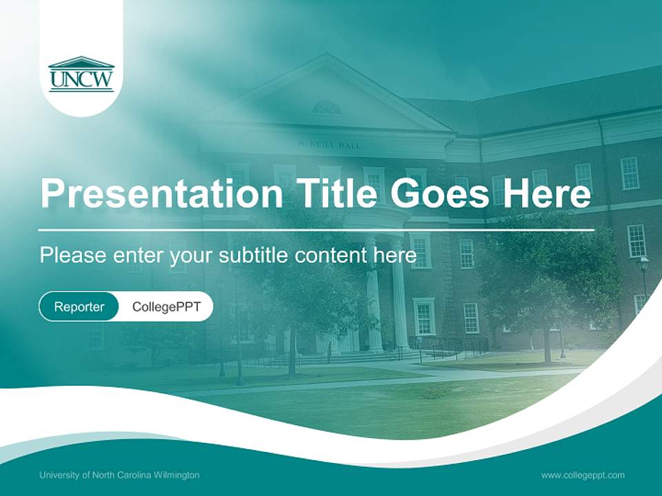 University of North Carolina Wilmington Lecture Sharing and Networking Event PPT Template4:3 ratio PPT effect preview image4