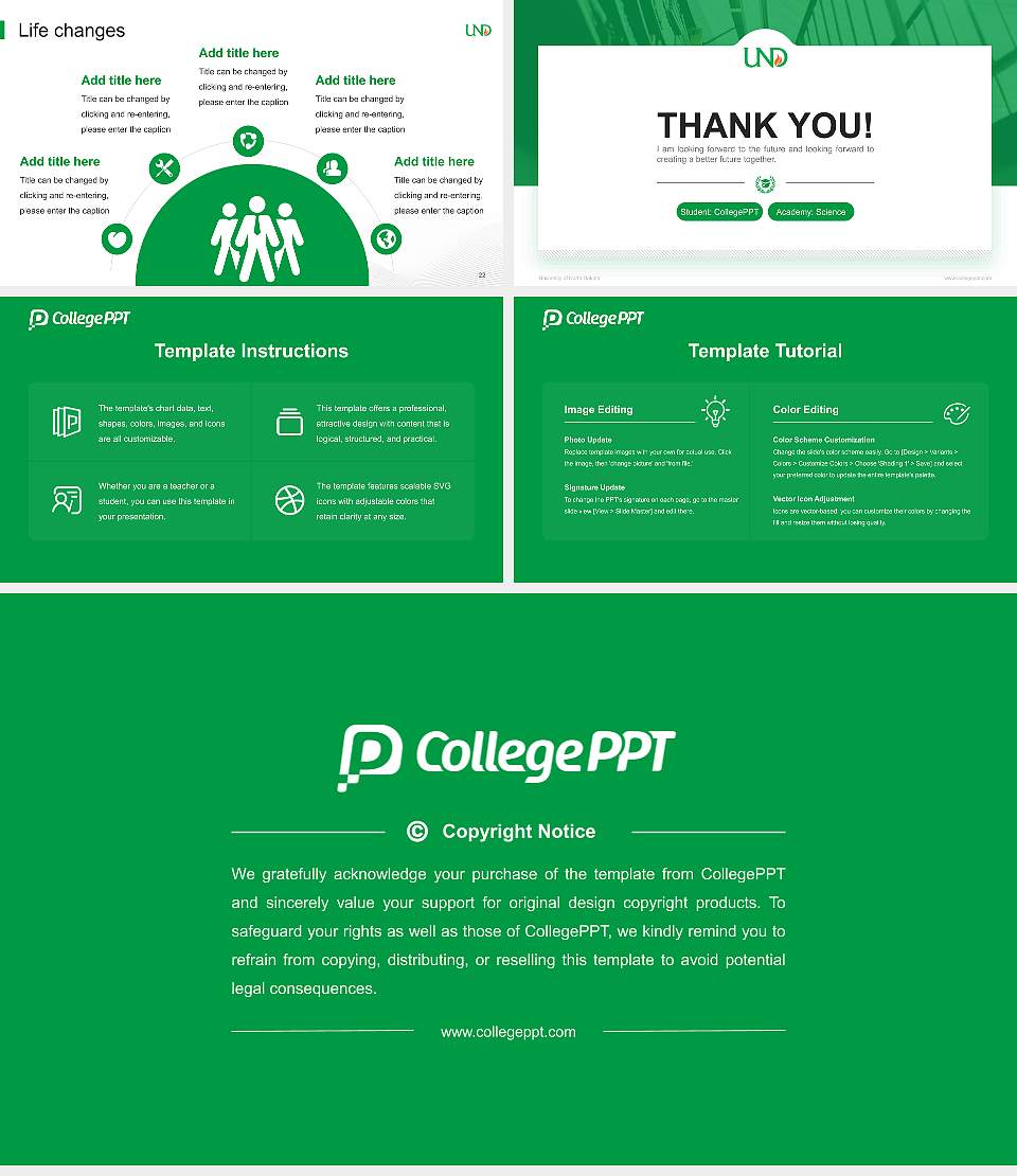 University of North Dakota National Scholarship Defense PPT Template16:9 ratio PPT effect preview image4