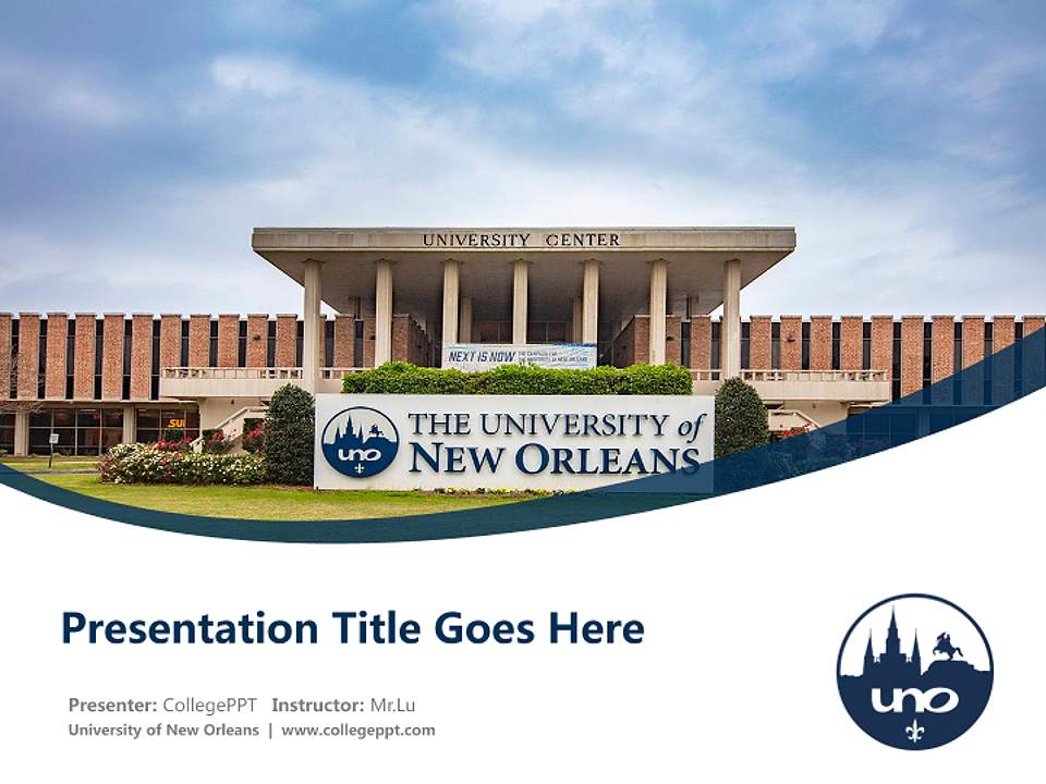 University of New Orleans Course/Courseware Creation PPT Template4:3 ratio PPT effect preview image5
