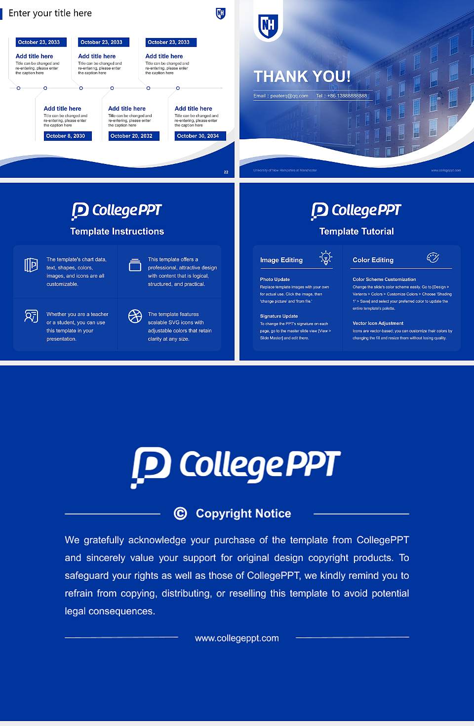 University of New Hampshire at Manchester Lecture Sharing and Networking Event PPT Template4:3 ratio PPT effect preview image4
