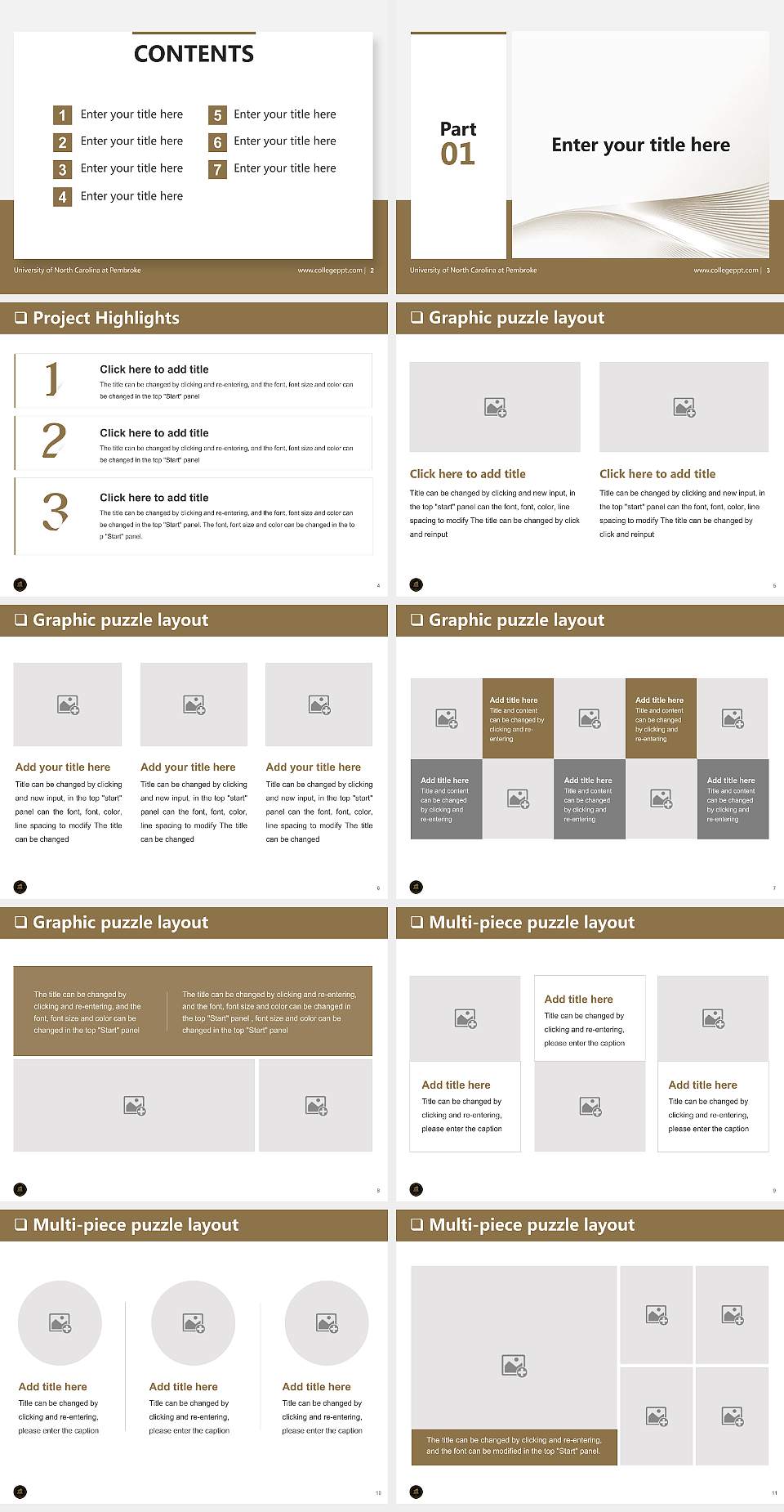 University of North Carolina at Pembroke General Purpose PPT Template4:3 ratio PPT effect preview image2