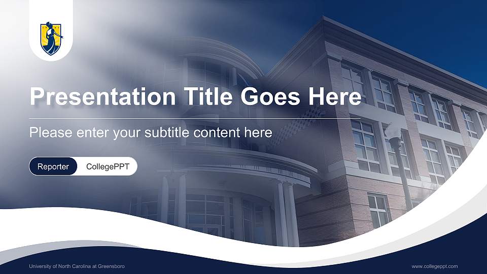 University of North Carolina at Greensboro Lecture Sharing and Networking Event PPT Template16:9 ratio PPT effect preview image