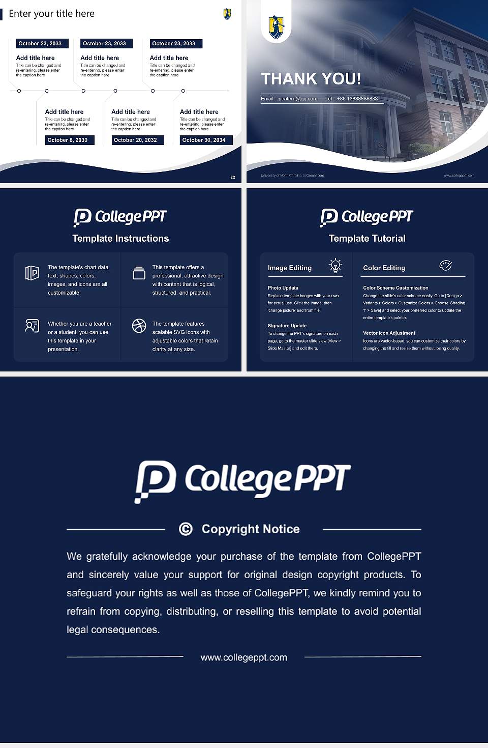 University of North Carolina at Greensboro Lecture Sharing and Networking Event PPT Template4:3 ratio PPT effect preview image4