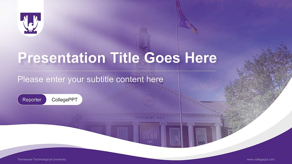 Tennessee Technological University Lecture Sharing and Networking Event PPT Template16:9 ratio PPT effect preview image