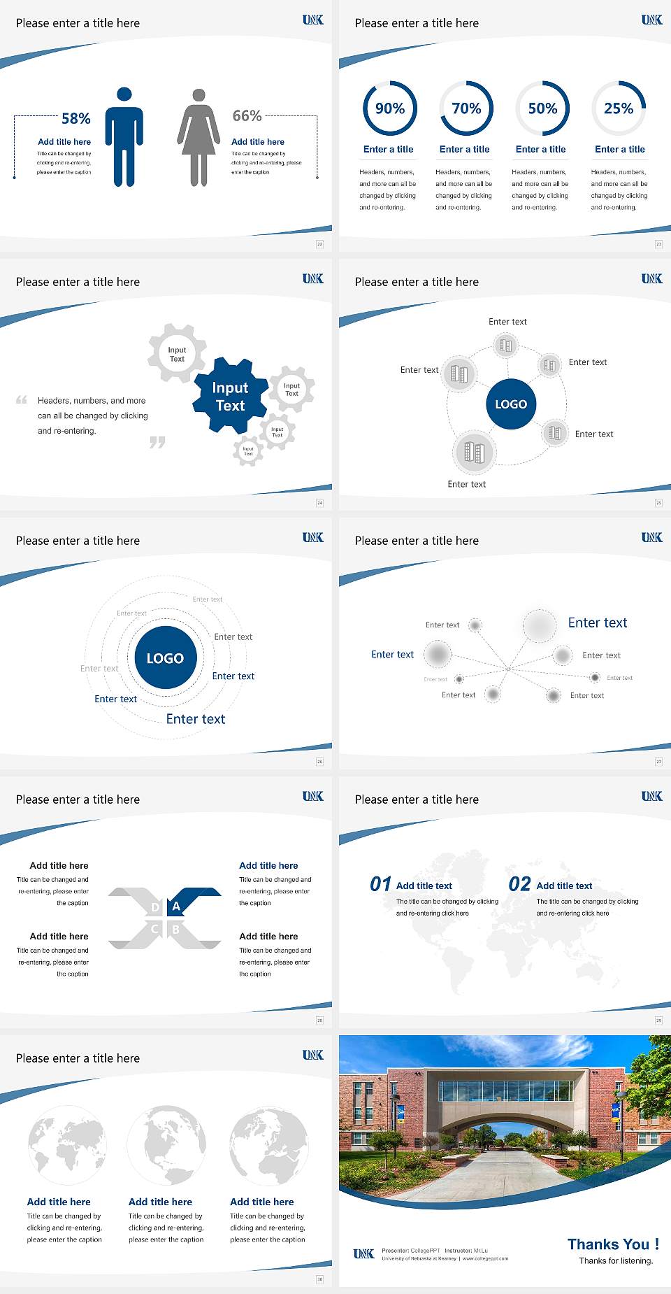 University of Nebraska at Kearney Course/Courseware Creation PPT Template4:3 ratio PPT effect preview image4