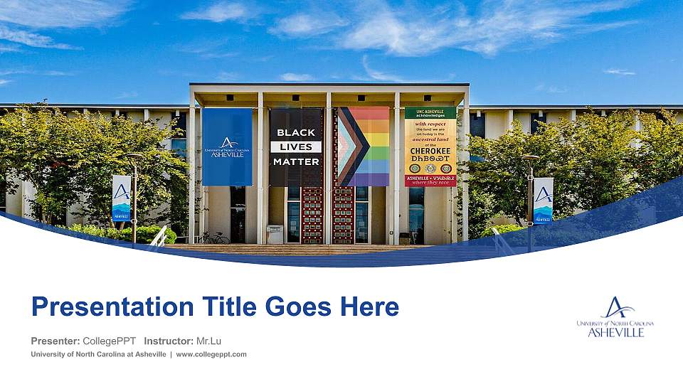 University of North Carolina at Asheville Course/Courseware Creation PPT Template16:9 ratio PPT effect preview image