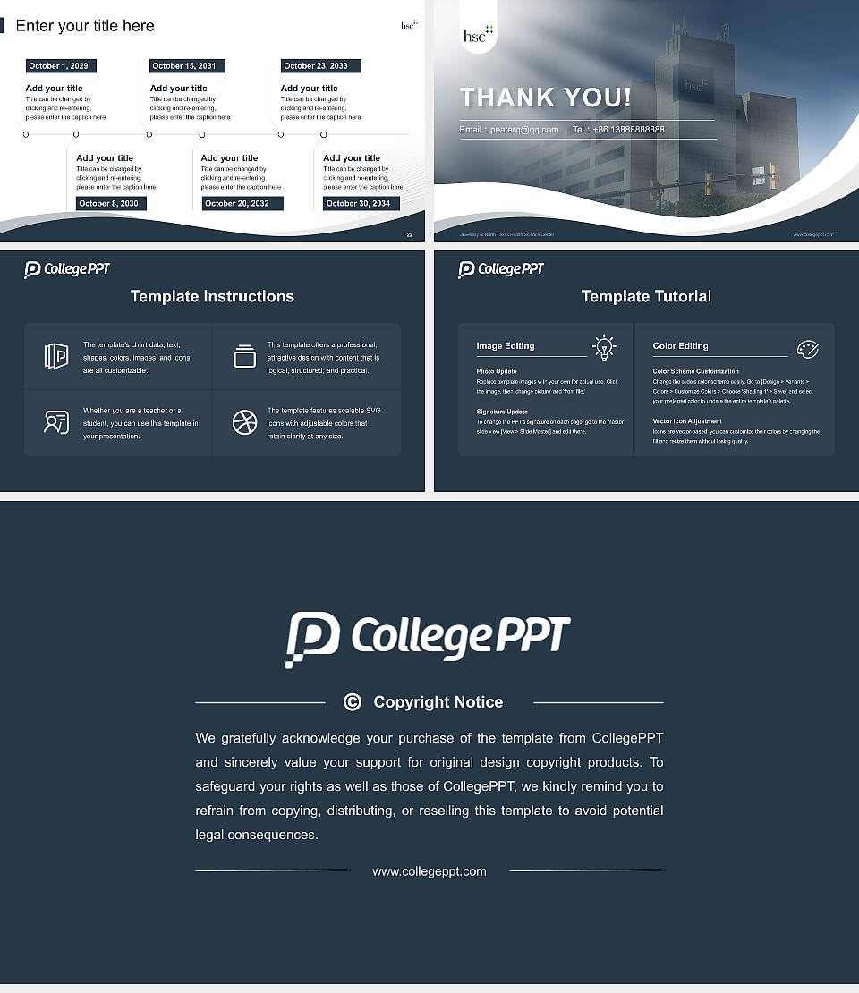 University of North Texas Health Science Center Lecture Sharing and Networking Event PPT Template16:9 ratio PPT effect preview image4