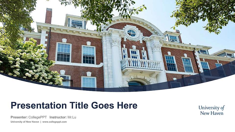 University of New Haven Course/Courseware Creation PPT Template16:9 ratio PPT effect preview image