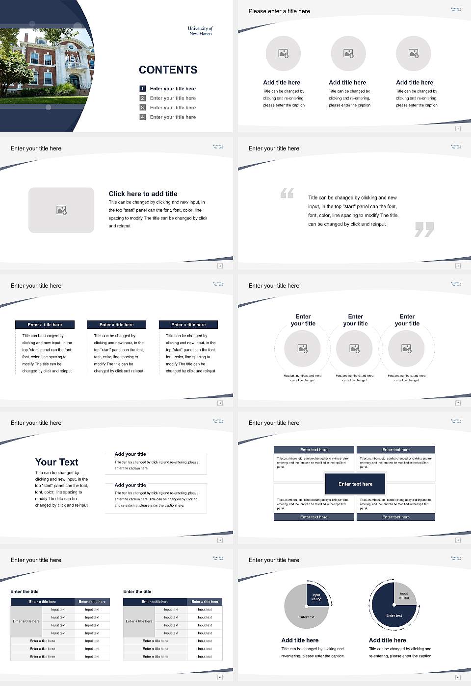 University of New Haven Course/Courseware Creation PPT Template16:9 ratio PPT effect preview image2