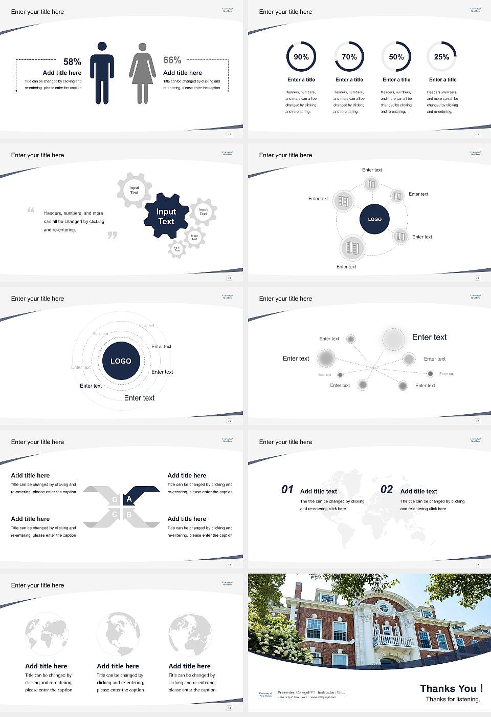 University of New Haven Course/Courseware Creation PPT Template16:9 ratio PPT effect preview image4