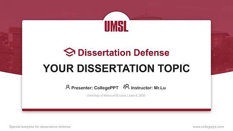 University of Missouri-St Louis Graduation Thesis Defense PPT Template