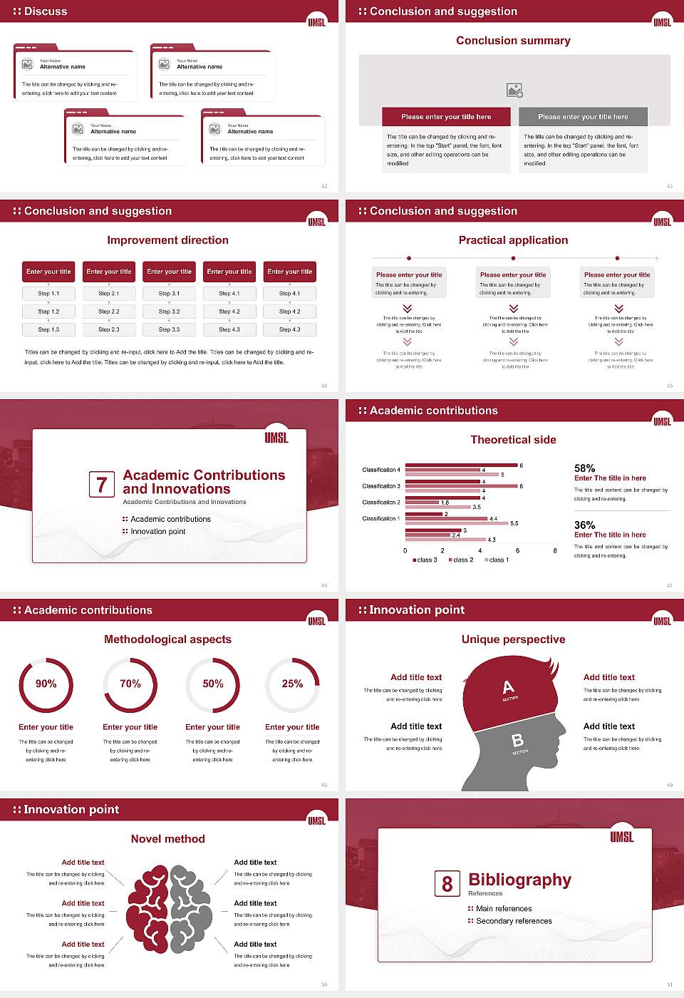 University of Missouri-St Louis Graduation Thesis Defense PPT Template16:9 ratio PPT effect preview image6