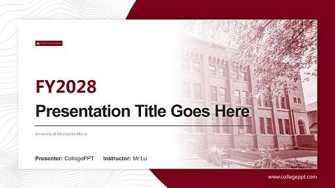 University of Minnesota-Morris Academic Presentation/Research Findings Report PPT Template