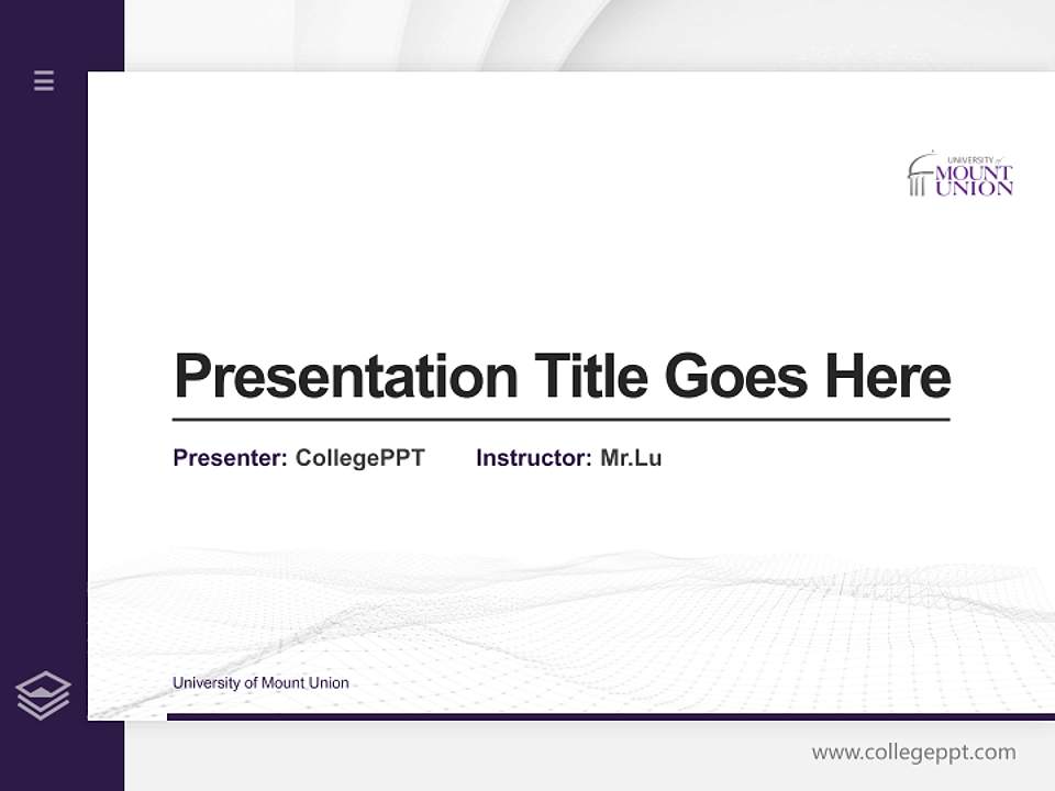 University of Mount Union Thesis Proposal/Graduation Defense PPT Template4:3 ratio PPT effect preview image5
