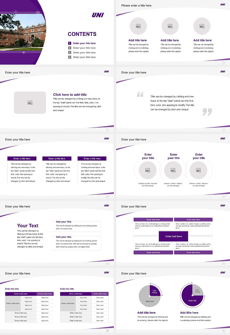 University of Northern Iowa Course/Courseware Creation PPT Template16:9 ratio PPT effect preview image2