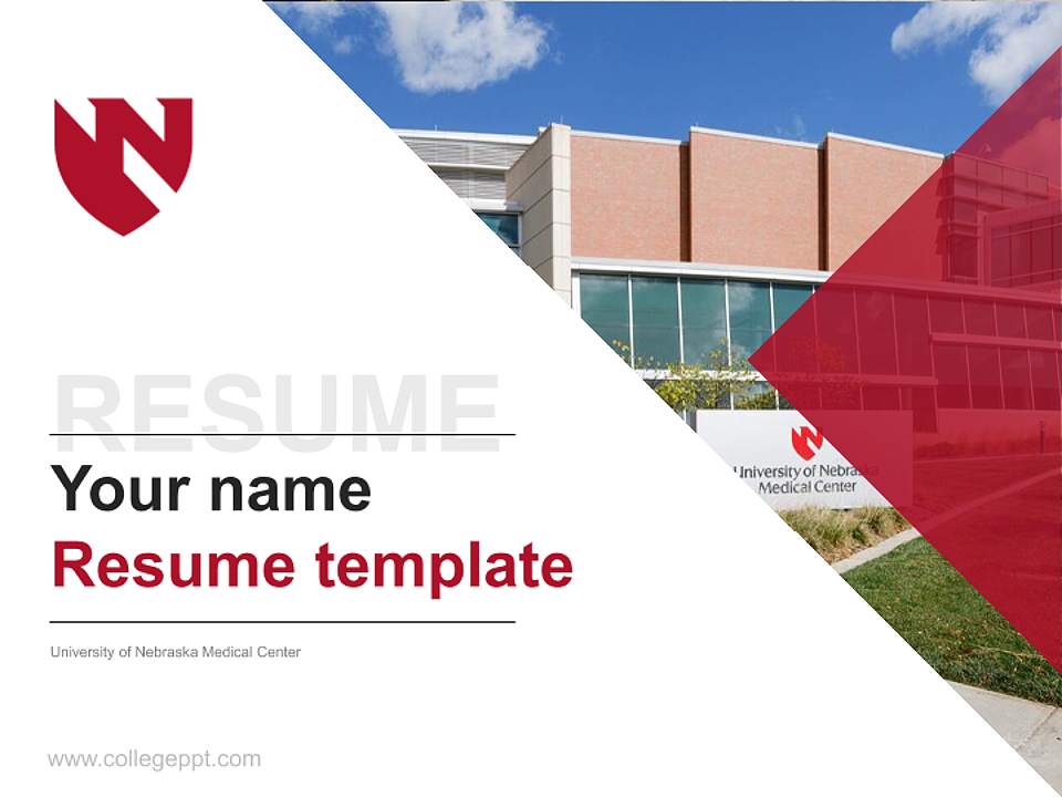 University of Nebraska Medical Center Resume PPT Template4:3 ratio PPT effect preview image5
