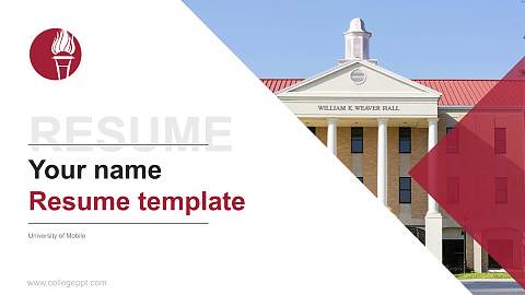 University of Mobile Resume PPT Template
