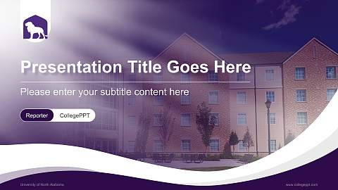 University of North Alabama Lecture Sharing and Networking Event PPT Template