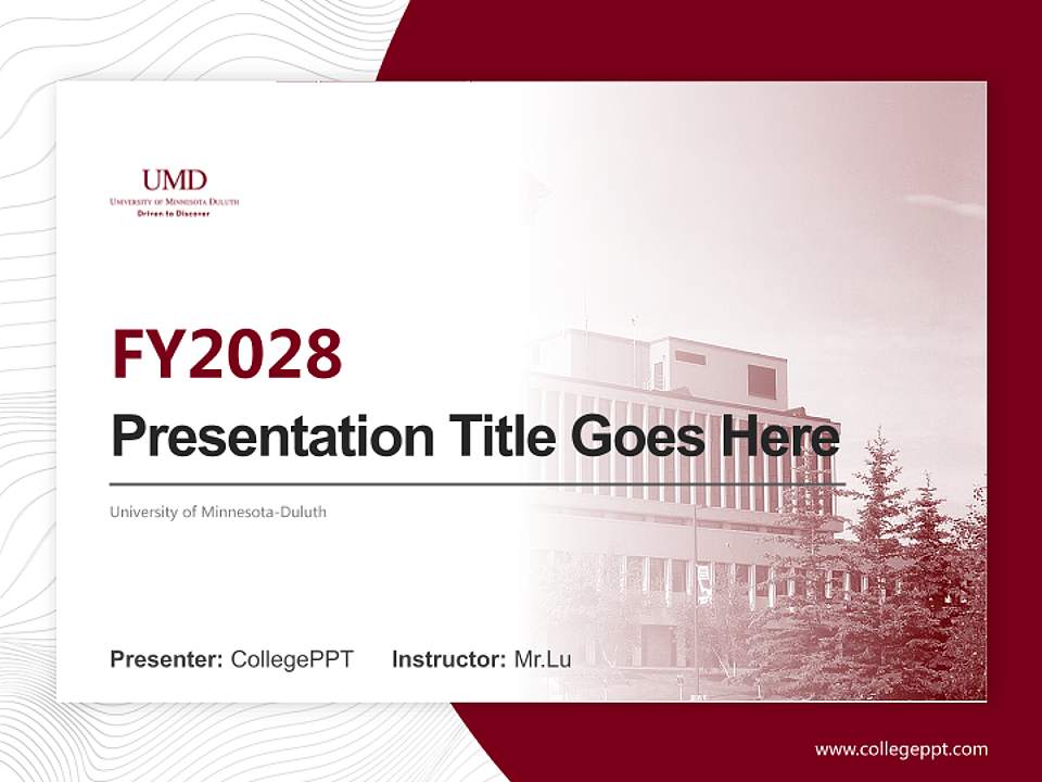 University of Minnesota-Duluth Academic Presentation/Research Findings Report PPT Template4:3 ratio PPT effect preview image5