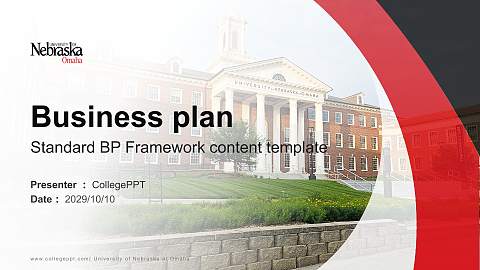 University of Nebraska at Omaha Competition/Entrepreneurship Contest PPT Template