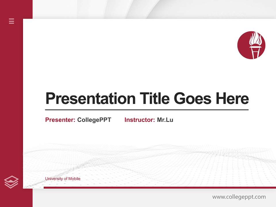 University of Mobile Thesis Proposal/Graduation Defense PPT Template4:3 ratio PPT effect preview image5
