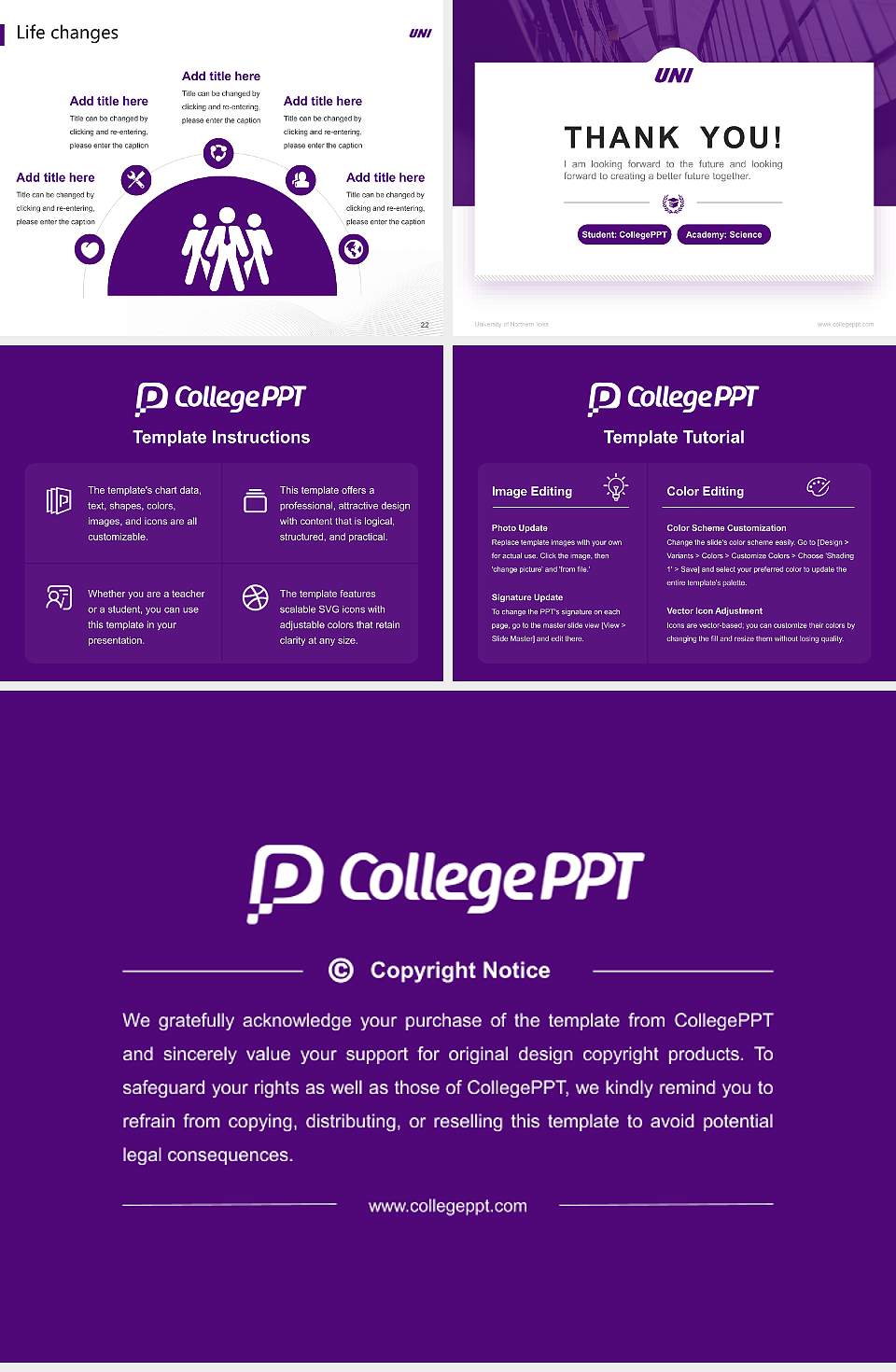 University of Northern Iowa National Scholarship Defense PPT Template4:3 ratio PPT effect preview image4