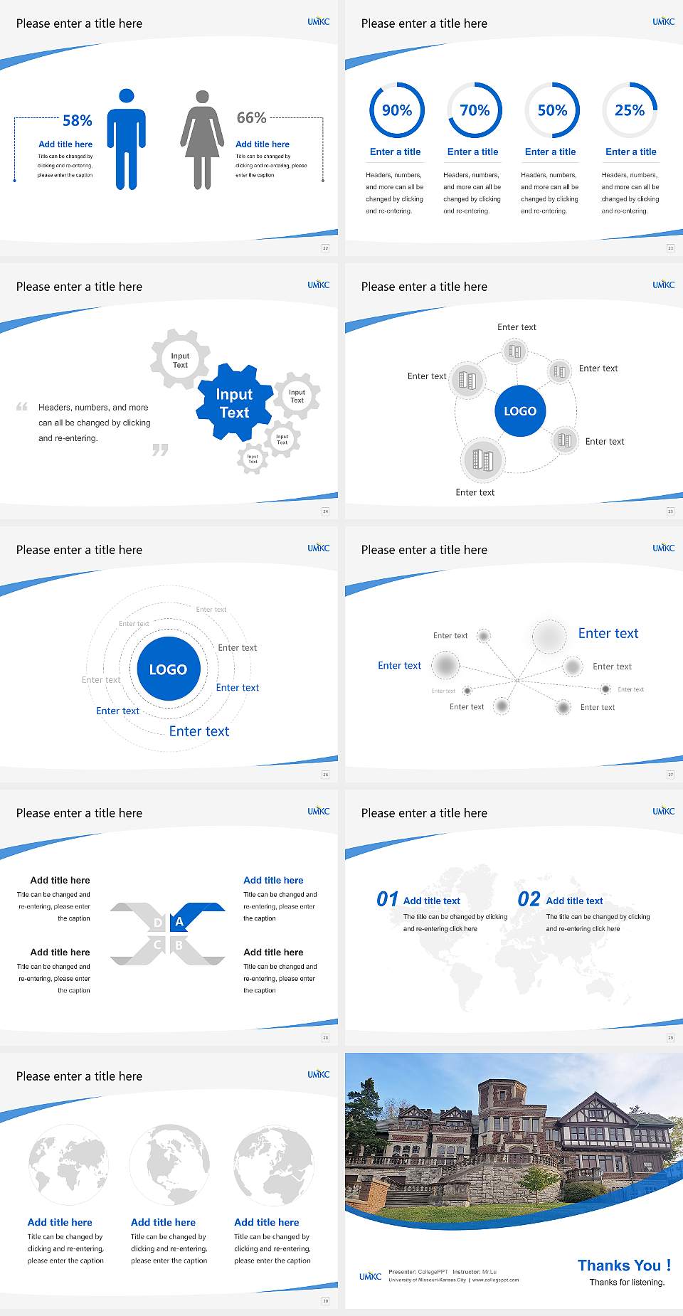 University of Missouri-Kansas City Course/Courseware Creation PPT Template4:3 ratio PPT effect preview image4