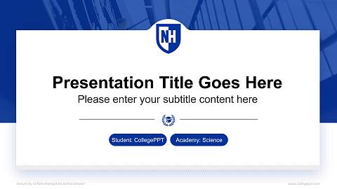 University of New Hampshire at Manchester National Scholarship Defense PPT Template