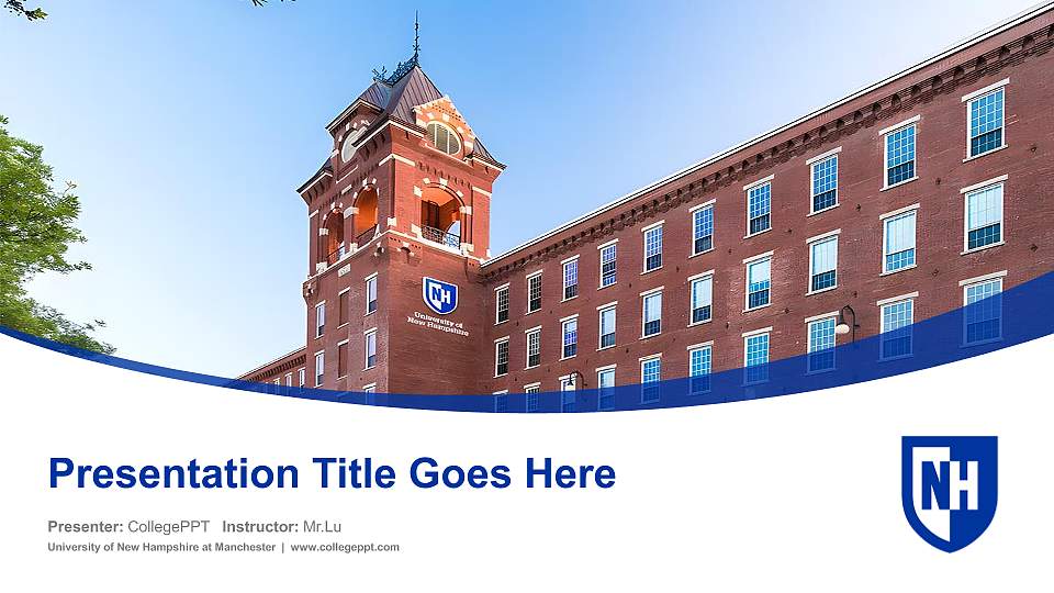University of New Hampshire at Manchester Course/Courseware Creation PPT Template16:9 ratio PPT effect preview image
