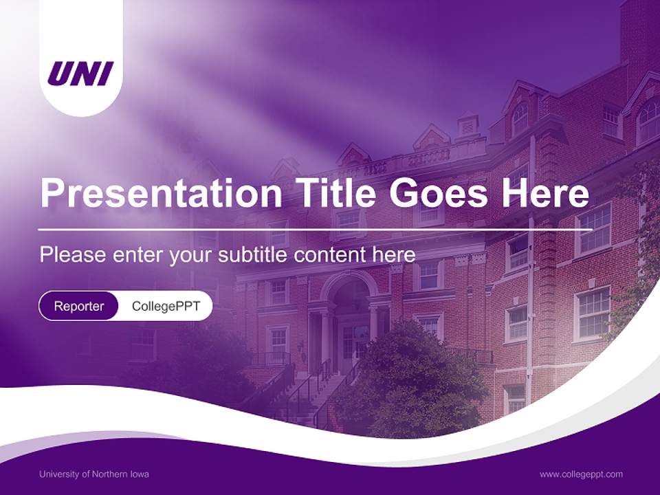 University of Northern Iowa Lecture Sharing and Networking Event PPT Template4:3 ratio PPT effect preview image4