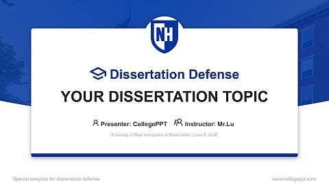 University of New Hampshire at Manchester Graduation Thesis Defense PPT Template