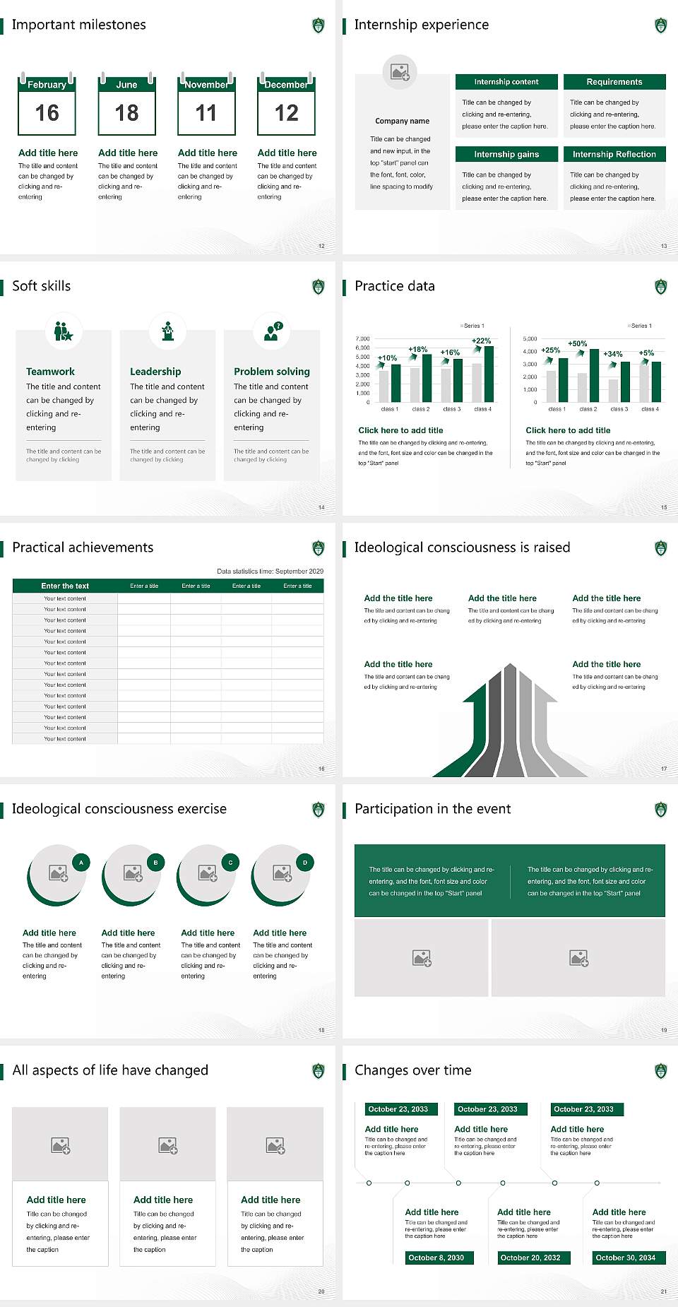 University of Mount Olive National Scholarship Defense PPT Template4:3 ratio PPT effect preview image3