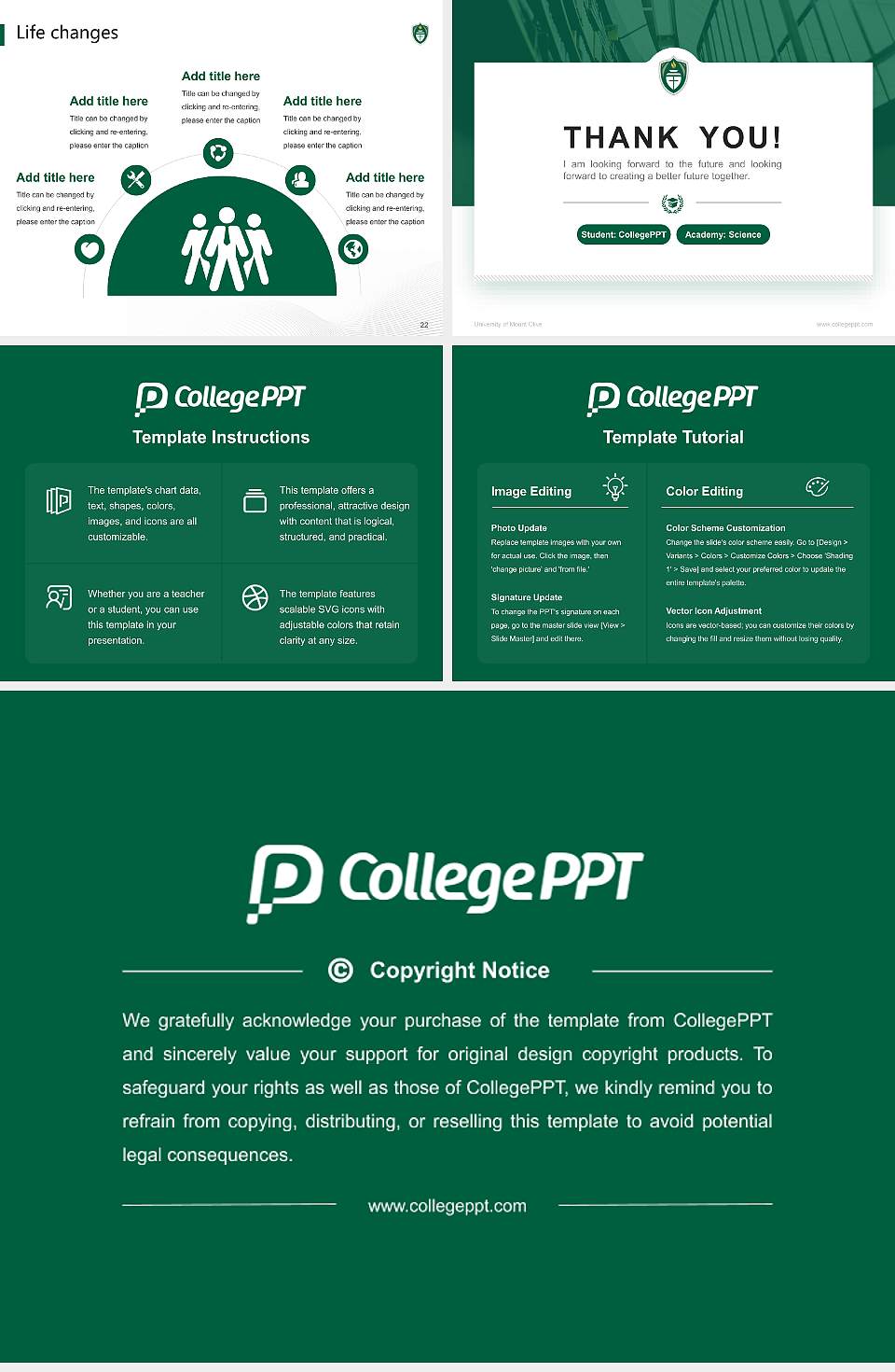 University of Mount Olive National Scholarship Defense PPT Template4:3 ratio PPT effect preview image4