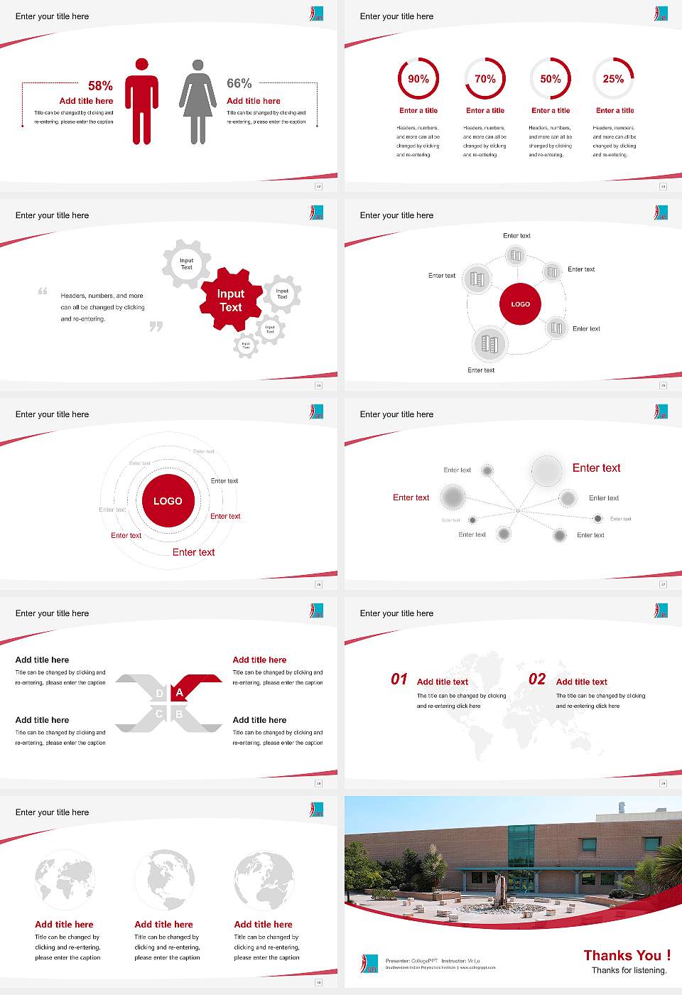 Southwestern Indian Polytechnic Institute Course/Courseware Creation PPT Template16:9 ratio PPT effect preview image4