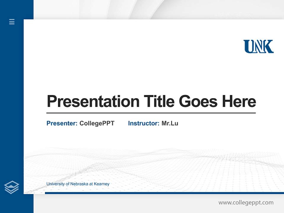 University of Nebraska at Kearney Thesis Proposal/Graduation Defense PPT Template4:3 ratio PPT effect preview image5